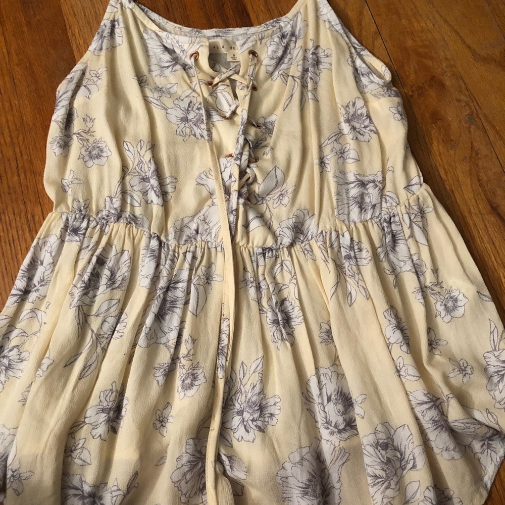 YELLOW FLOWY TANK TOP